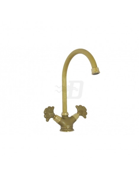 MONOFORO PER LAVELLO OTTONE SPAZZOLATO 1/2