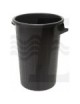 BIDONE IN PLASTICA NERO LT.100 DOPPIO 53 H.66