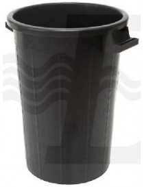 BIDONE IN PLASTICA NERO LT.100 DOPPIO 53 H.66