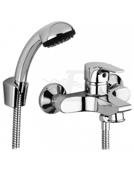 MONOCOMANDO VASCA  CROMO CON DUPLEX SERIE FLAT