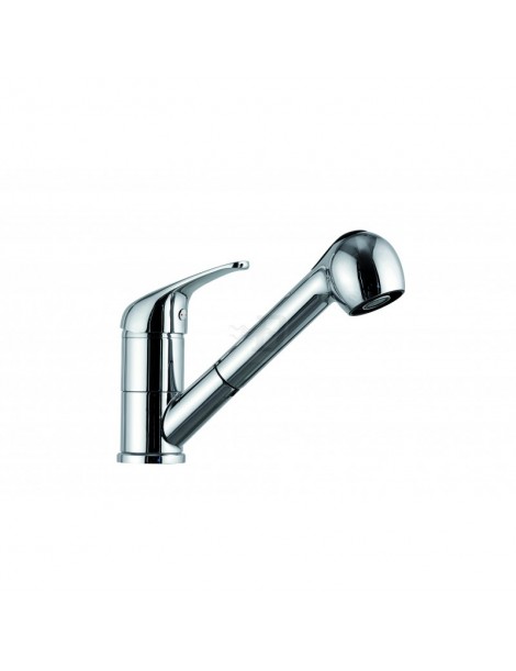 MISCELATORE MONOCOMANDO LAVELLO CON DOCCIA ESTRAIBILE CROMO 2GETTI LINEA EPIC