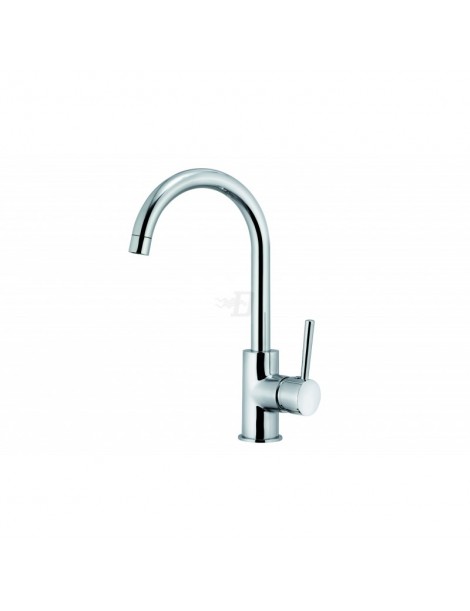 MISCELATORE MONOCOMANDO LAVELLO CON BOCCA GIREVOLE AD "U" CROMO LINEA EPIC"