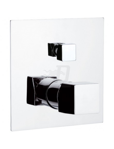 MISCELATORE MONOCOMANDO INCASSO CROMO CON DEVIATORE LINEA CUBIC MARIANI