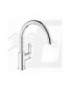 MISCELATORE MONOCOMANDO PER LAVELLO CROMO CON BOCCA GIREVOLE LINEA BAUEDGE GROHE