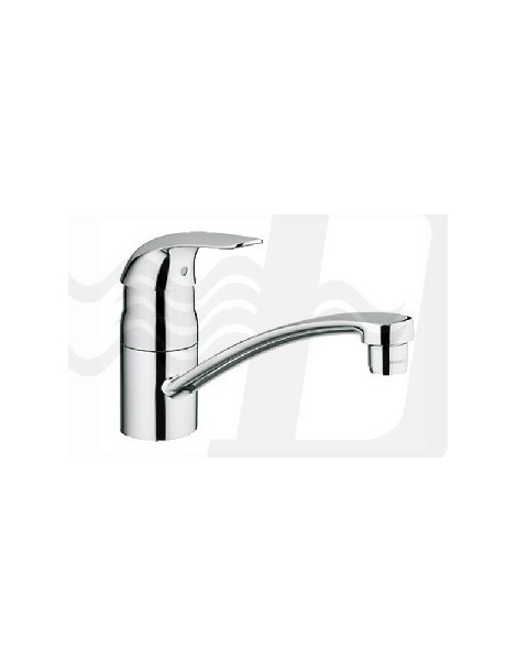 MISCELATORE MONOCOMANDO PER LAVELLO CROMO CON BOCCA GIREVOLE LINEA EUROECO GROHE