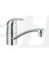 MISCELATORE MONOCOMANDO PER LAVELLO CROMO CON BOCCA GIREVOLE LINEA EUROECO GROHE