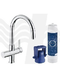 MISCELATORE BLUE PURE PER LAVELLO CROMO CON SISTEMA ACQUA FILTRANTE GROHE