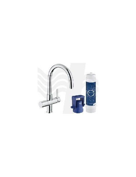 MISCELATORE BLUE PURE PER LAVELLO CROMO CON SISTEMA ACQUA FILTRANTE GROHE