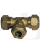 RACCORDO A COMPRESSIONE A "T" INTERMEDIO O-RING GAS 22 TIEMME