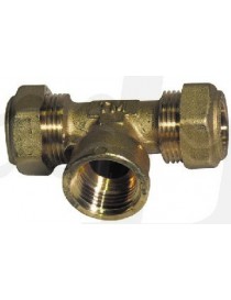 RACCORDO A COMPRESSIONE A "T" O-RING FEMMINA GAS 3/4x22 TIEMME