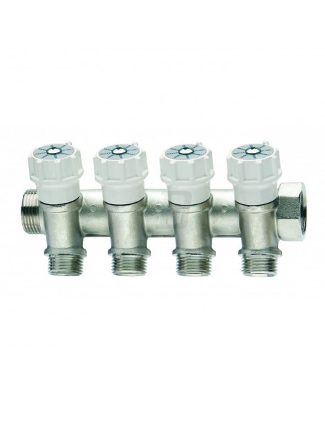 COLLETTORE DI DISTRIBUZIONE COMPONIBILE CON VALVOLE INTERCETTAZIONE 3/4"x3 ITAP MULTI-FIT