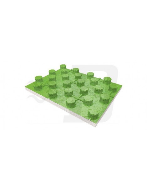 PANNELLO ISOLANTE TERMINALE IN POLISTIRENE SP.20MM 200KPA 0.96m2 RISCALDAMENTO A PAVIMENTO TIEMME