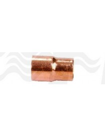 MANICOTTO RAME MASCHIO FEMMINA RIDUZIONE 42x18 RACCORDI A SALDARE