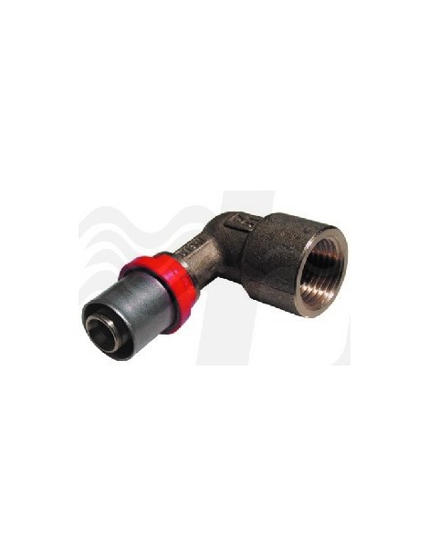 RACCORDO PRESSARE CURVO FEMMINA 1"1/4x40 PER TUBO MULTISTRATO TIEMME