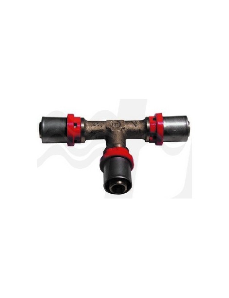 RACCORDO PRESSARE A T 32x32x20 PER TUBO MULTISTRATO TIEMME