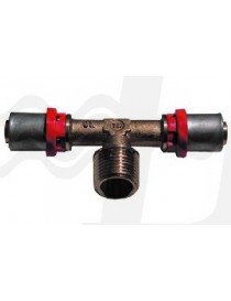RACCORDO PRESSARE A T MASCHIO 1"x32 PER TUBO MULTISTRATO TIEMME