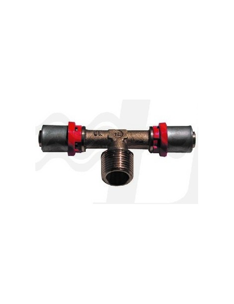 RACCORDO PRESSARE A T MASCHIO 1"1/4x40 PER TUBO MULTISTRATO TIEMME