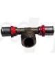 RACCORDO PRESSARE A T FEMMINA 1"x50 PER TUBO MULTISTRATO TIEMME