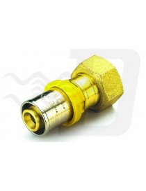 RACCORDO PER GAS DIRITTO CON GIRELLO GUARNIZIONE 26x1" PER TUBO MULTISTRATO TIEMME