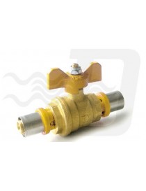 VALVOLA A SFERA PER GAS CON LEVA FARFALLA DIAM.16 PER TUBO MULTISTRATO TIEMME