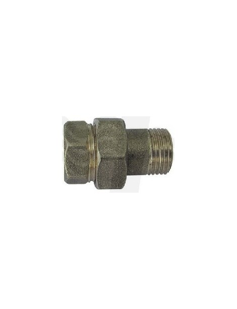 RACCORDO DIRITTO MASCHIO FEMMINA 3PZ OTTONE GIALLO 1"