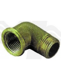 GOMITO MASCHIO FEMMINA IN OTTONE GIALLO 2"