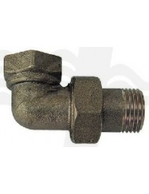 RACCORDO CURVO MASCHIO FEM 3PZ OTTONE GIALLO 1"1/2