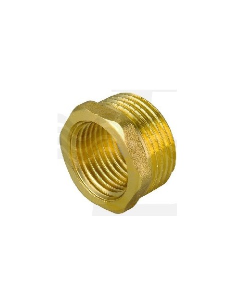 RIDUZIONE MASCHIO FEMMINA OTTONE GIALLO 2" 1/2 x 1"