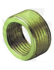 RIDUZIONE MASCHIO FEMMINA TUTTA FILETTATO OTTONE GIALLO 1/2x3/8