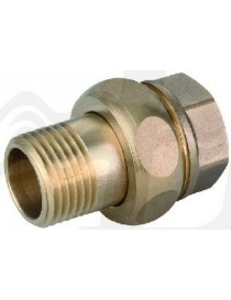 RACCORDO DIRITTO MASCHIO FEMMINA 3PZ OTTONE GIALLO 1"1/2 IBP