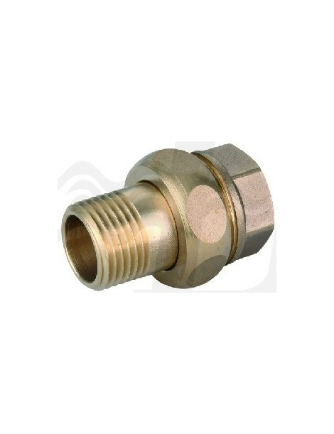 RACCORDO DIRITTO MASCHIO FEMMINA 3PZ OTTONE GIALLO 2" IBP