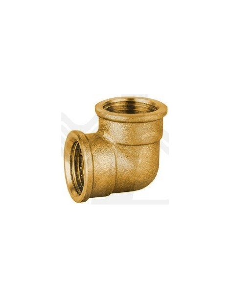 GOMITO FEMMINA FEMMINA IN OTTONE GIALLO 2" PESANTE IBP