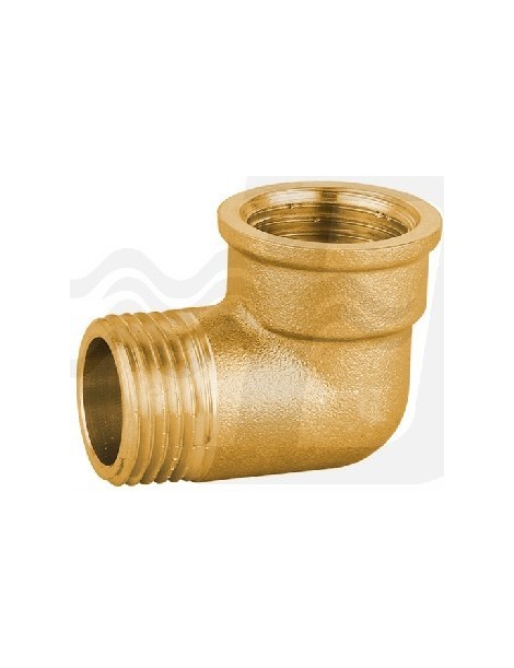 GOMITO MASCHIO FEMMINA IN OTTONE GIALLO 2" PESANTE IBP