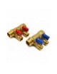 COLLETTORE NINO GIALLO CON VALVOLE SFERA 3/4x1/2 2V