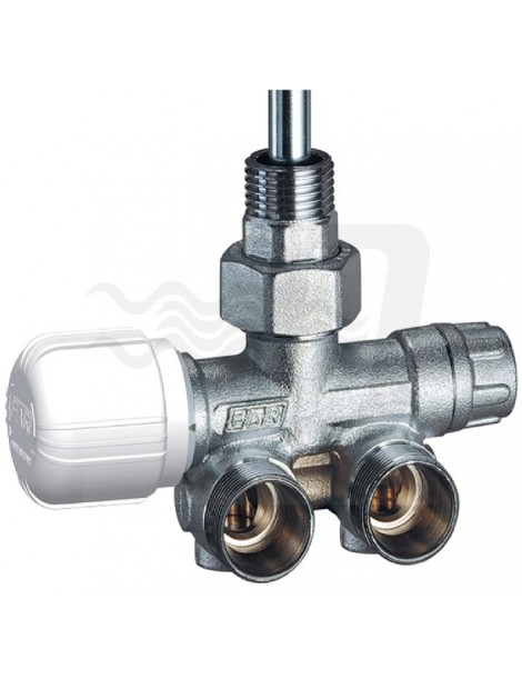 VALVOLA MONO-BITUBO TERMOSTATIZZABILE DX A SQUADRA CON BOCCHETTONE  DIAMETRO 1/2 FAR