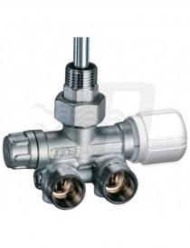 VALVOLA MONO-BITUBO TERMOSTATIZZABILE SX A SQUADRA CON BOCCHETTONE DIAMETRO 1/2  FAR