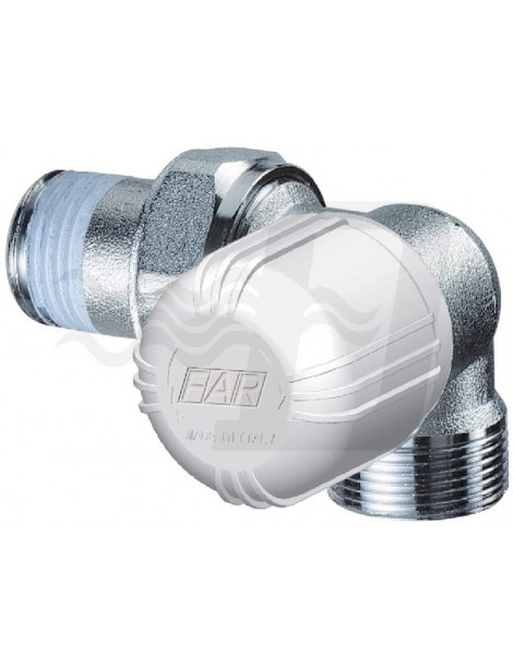 VALVOLA TERMOSTATIZZABILE SQUADRA AD ANGOLO SX 1/2" RAME