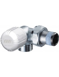VALVOLA TERMOSTATIZZABILE SQUADRA AD ANGOLO DX 1/2" RAME