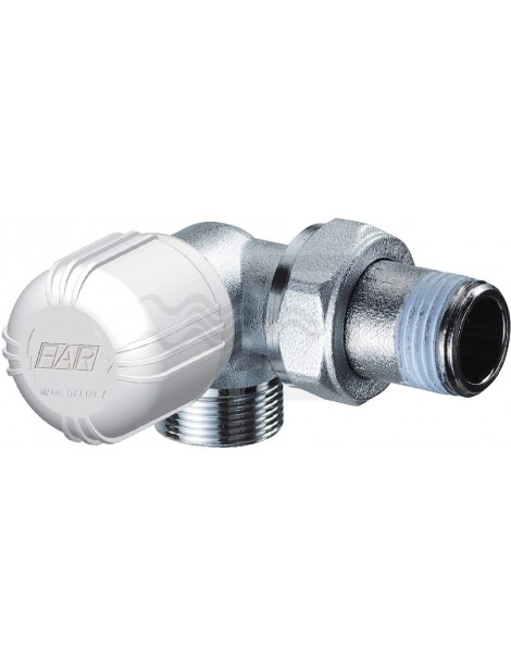 VALVOLA TERMOSTATIZZABILE SQUADRA AD ANGOLO DX 1/2" RAME