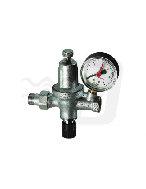 GRUPPO DI RIEMPIMENTO AUTOMATICO CROMATO CON MANOMETRO MASCHIO FEMMINA 1/2 GAS FAR