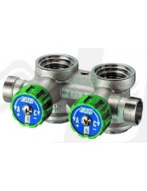COLLETTORE COMPLANARE CON VALVOLA CROMATE DX 3/4 FAR
