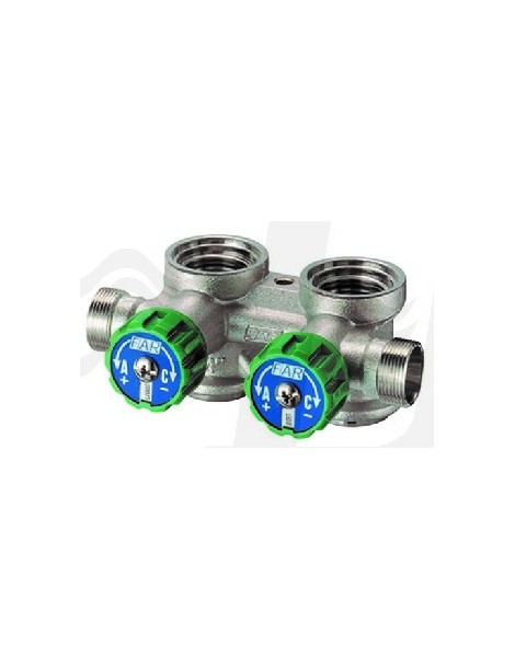 COLLETTORE COMPLANARE CON VALVOLA CROMATE DX 3/4 FAR