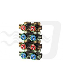 COLLETTORE COMPLANARE PREMONTATO CON VALVOLE DI ARRESTO 3/4"x10 FAR