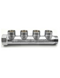 COLLETTORE 4 DERIVAZIONI MASCHIO FEMMINA CROMO 1" SF