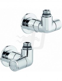 VALVOLA + DETENTORE  A SQUADRA DX TERMOSTATIZZABILE 1/2" CROMO CALEFFI