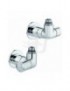 VALVOLA + DETENTORE  A SQUADRA DX TERMOSTATIZZABILE 1/2" CROMO CALEFFI