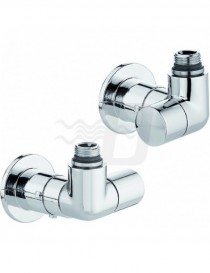 VALVOLA + DETENTORE A SQUADRA SX TERMOSTATIZZABILE 1/2" CROMO CALEFFI