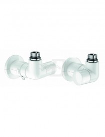 VALVOLA + DETENTORE  A SQUADRA TERMOSTATIZZABILE  SX TERMOSTATIZZABILE 1/2" BIANCA CALEFFI