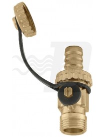 RUBINETTO SCARICO CALDAIA CON PORTAGOMME E TAPPO 1/2"