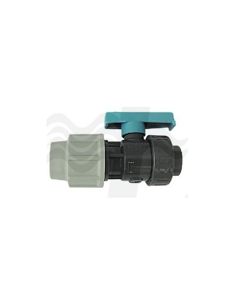 VALVOLA CON UN ATTACCO A COMPRESSIONE UNO FILETTATO FEMMINA 3/4x25 POLIETILENE PLASSON